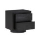 MESITA DE NOCHE 55x45x55 MADERA CEDRO NEGRO/METAL GRIS