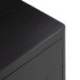 MESITA DE NOCHE 55x45x55 MADERA CEDRO NEGRO/METAL GRIS