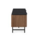 MUEBLE TV 184x40x50 MADERA OLMO NOGAL/METAL NEGRO MATE/MARMOL RECONSTRUIDO NEGRO MARQUINA