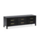 MUEBLE TV 150x40x50 MADERA NEGRO/METAL DORADO