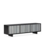 MUEBLE TV 180x45x55 MADERA NEGRO/PLATEADO/METAL GRIS