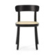 SILLA 44x48x76 MADERA NEGRO/RATTAN NATURAL