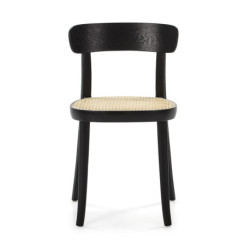 SILLA 44x48x76 MADERA NEGRO/RATTAN NATURAL