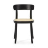 SILLA 44x48x76 MADERA NEGRO/RATTAN NATURAL