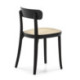 SILLA 44x48x76 MADERA NEGRO/RATTAN NATURAL