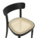 SILLA 44x48x76 MADERA NEGRO/RATTAN NATURAL
