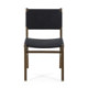 SILLA 50x56x87 MADERA TOPO/PIEL AZUL OSCURO