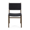 SILLA 50x56x87 MADERA TOPO/PIEL AZUL OSCURO
