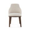 SILLA 54x55x87 MADERA MARRON/TELA YB331-1 BLANCO