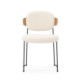 SILLA 55,5x50,8x80,3 METAL NEGRO/MADERA NATURAL/TELA BLANCO