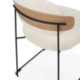 SILLA 55,5x50,8x80,3 METAL NEGRO/MADERA NATURAL/TELA BLANCO