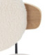 SILLA 55,5x50,8x80,3 METAL NEGRO/MADERA NATURAL/TELA BLANCO