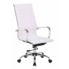 SILLA OFICINA ALTA ERGONOMICA COLOR BLANCO BASE/BRAZOS CROMADOS