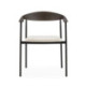 SILLA APILABLE 60,5x53x75,5 METAL IMITACION MADERA/NEGRO/TELA SAN REMO 903 BLANCO