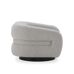 SILLON 120x103x75 TELA GRIS/METAL NEGRO MATE