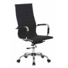 SILLA OFICINA ALTA ERGONOMICA COLOR NEGRO BASE/BRAZOS CROMADOS