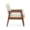 SILLON 57,5x58,8x81,8 MADERA NOGAL/TELA BEIGE SAN REMO