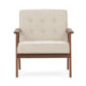 SILLON 57,5x58,8x81,8 MADERA NOGAL/TELA BEIGE SAN REMO
