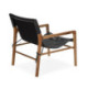 SILLON 66x77x78 MADERA DE TECA NATURAL/PIEL NEGRO