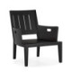 SILLON 69x77x80 MADERA DE TECA NEGRO/TELA BLANCO