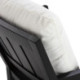 SILLON 69x77x80 MADERA DE TECA NEGRO/TELA BLANCO