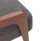 SILLON 85x71,5x75 MADERA NOGAL/METAL NEGRO/TELA GRIS OSCURO