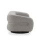 SOFA 230x103x75 TELA GRIS/METAL NEGRO MATE