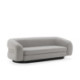 SOFA 230x103x75 TELA GRIS/METAL NEGRO MATE