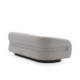 SOFA 230x103x75 TELA GRIS/METAL NEGRO MATE