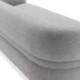 SOFA 230x103x75 TELA GRIS/METAL NEGRO MATE