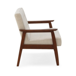 SOFA 64,3x58,8x81,7 MADERA NOGAL/TELA BEIGE SAN REMO