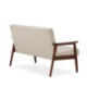 SOFA 64,3x58,8x81,7 MADERA NOGAL/TELA BEIGE SAN REMO