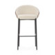 TABURETE 53,1x50,5x98,1 TELA BLANCO SAN REMO 903/MADERA NOGAL/METAL NEGRO