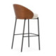 TABURETE 53,1x50,5x98,1 TELA BLANCO SAN REMO 903/MADERA NOGAL/METAL NEGRO