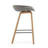 TABURETE ALTO 45x52,5x84 MADERA NATURAL/TELA GRIS