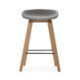 TABURETE ALTO 45x52,5x84 MADERA NATURAL/TELA GRIS