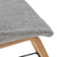 TABURETE ALTO 45x52,5x84 MADERA NATURAL/TELA GRIS