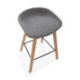 TABURETE ALTO 45x52,5x84 MADERA NATURAL/TELA GRIS