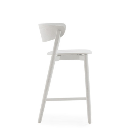 TABURETE ALTO 47,5x52,5x90 MADERA FRESNO BLANCO MATE
