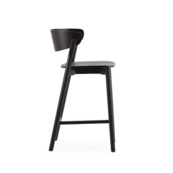 TABURETE ALTO 47,5x52,5x90 MADERA FRESNO NEGRO MATE