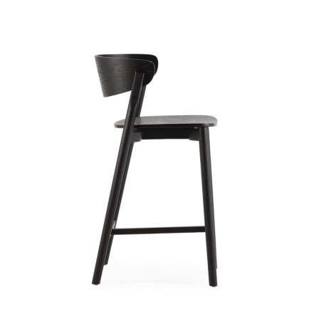 TABURETE ALTO 47,5x52,5x90 MADERA FRESNO NEGRO MATE