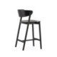 TABURETE ALTO 47,5x52,5x90 MADERA FRESNO NEGRO MATE
