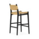 TABURETE ALTO 47,5x52,5x90 MADERA NEGRO/CUERDA NATURAL