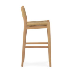 TABURETE ALTO 47,5x52,5x90 MADERA/CUERDA NATURAL