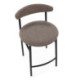 TABURETE ALTO 47x44x94 METAL NEGRO/TELA SAN REMO 903 GRIS