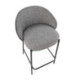 TABURETE ALTO xx METAL/MADERA NEGRO/TELA GRIS