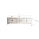 VICAL HOME / MUEBLE TV 4 PUERTAS 2 CAJONES BLANCO ROTO DECAPADO MADERA DE PINO