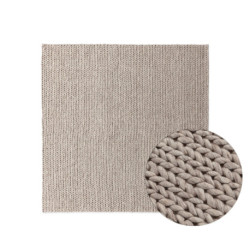 ALFOMBRA 200x1x200 LANA TEJIDA A MANO GRIS