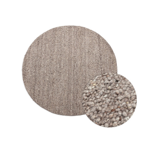 ALFOMBRA 200x1x200 LANA TEJIDA A MANO GRIS