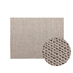 ALFOMBRA 200x1x250 LANA TEJIDA A MANO GRIS